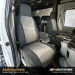 neoprene seat covers for ford E450 in black with light gray