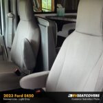 neoprene seat covers for ford E450 in light gray