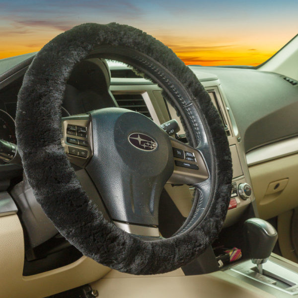 sheepskin steering wheel seat cover
