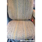 saddle blanket seat covers close up fabric view