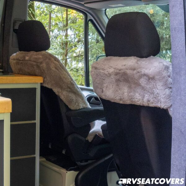 sheepskin seat covers rear view