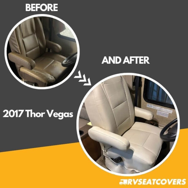 2017 Thor Vegas Seats Before and After Covers
