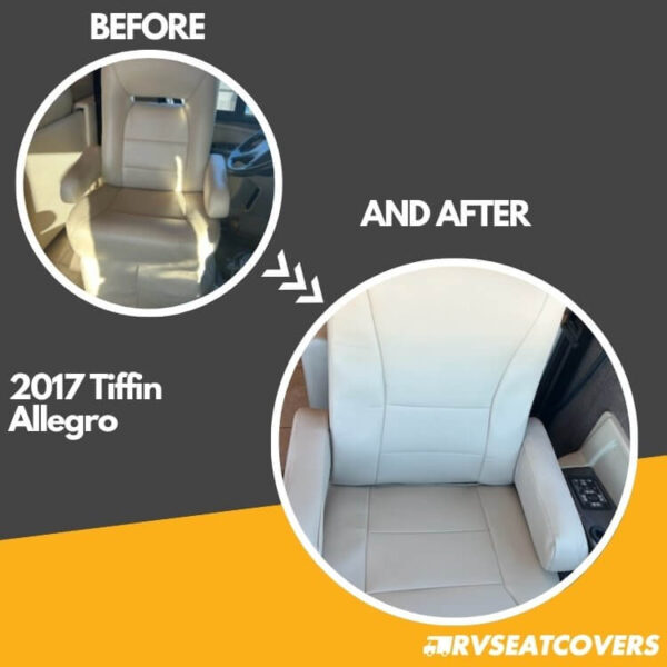2017 Tiffin Allegro Seat Before and After Covers