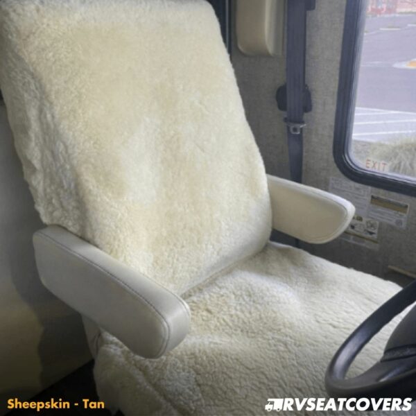 captains chair seat covers - sheepskin