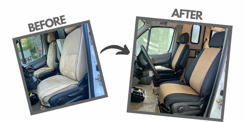 sprinter before and after seat covers