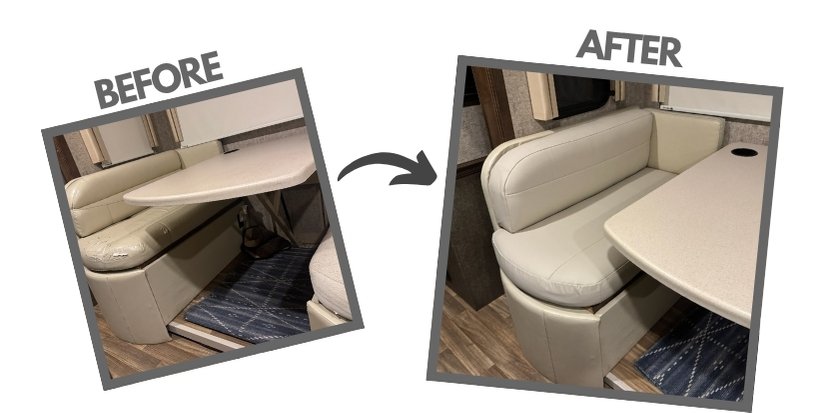 2017 Thor Miramar Dinette Before and After Covers Side by Side